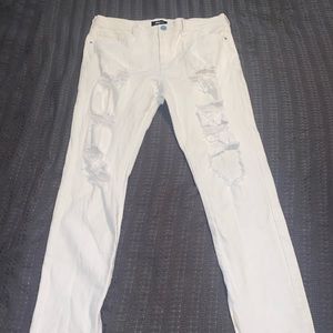 Mens White Slim Fit Jeans